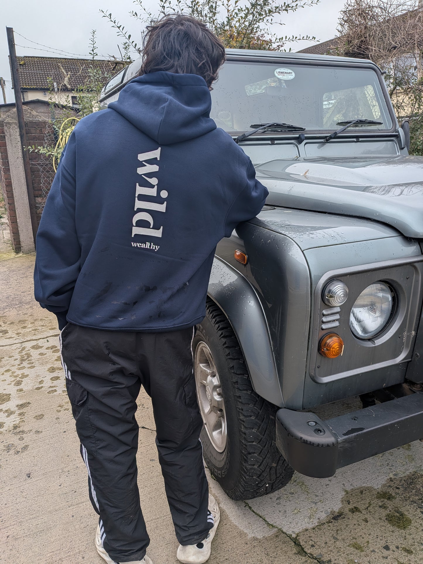 WILD Unisex Organic Cotton Hoodie Navy