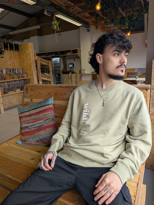 WILD Unisex Organic Cotton Hoodie Olive