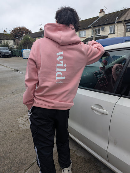 WILD Unisex Organic Cotton Hoodie Pink