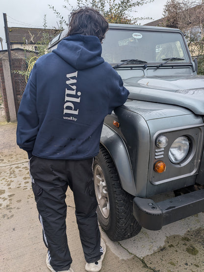 WILD Unisex Organic Cotton Hoodie Navy