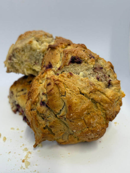 Raspberry & White Chocolate Scone