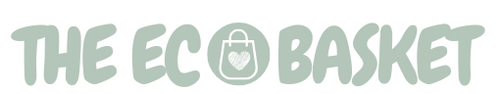 Logo of 'The Eco Basket' with a stylized shopping bag icon.