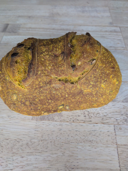 Blistered Bread Turmeric & Pumpkin Seeds Sourdough